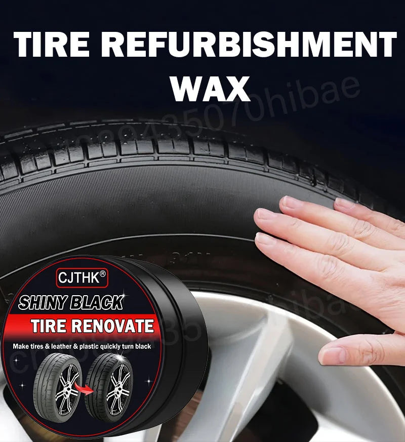 30g Tire Coating Wax Car Tire Retreading and Film Plating Cream Tire Shine Coating Wax Auto Rubber Parts Shiny Paste Anti-Aging
