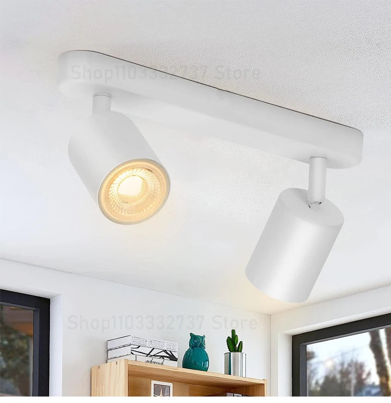 Modern GU10 LED Study Ceiling Lights Kitchen Fixtures Dining Room Background Decoration Lampshade Adjustable Stairs Aisle Lamp