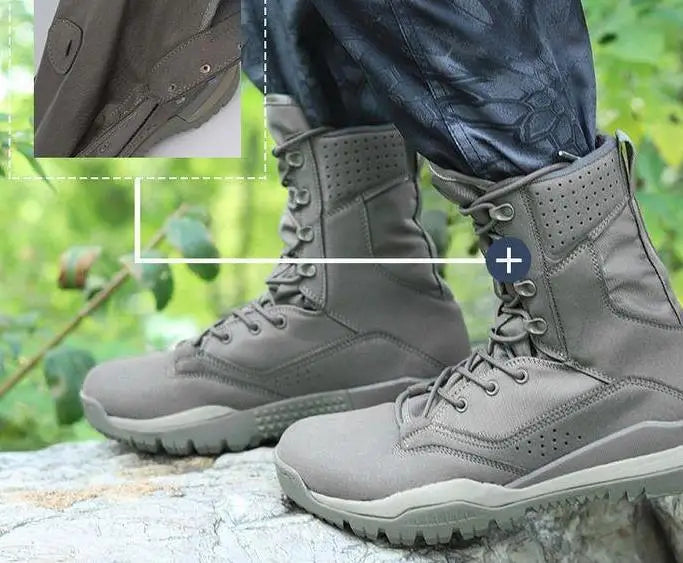 Men's Boots Comfortable Breathable Wear-Resistant Non-slip Outdoor Field Training Boots Spring and Autumn shoes Large Size 38 46