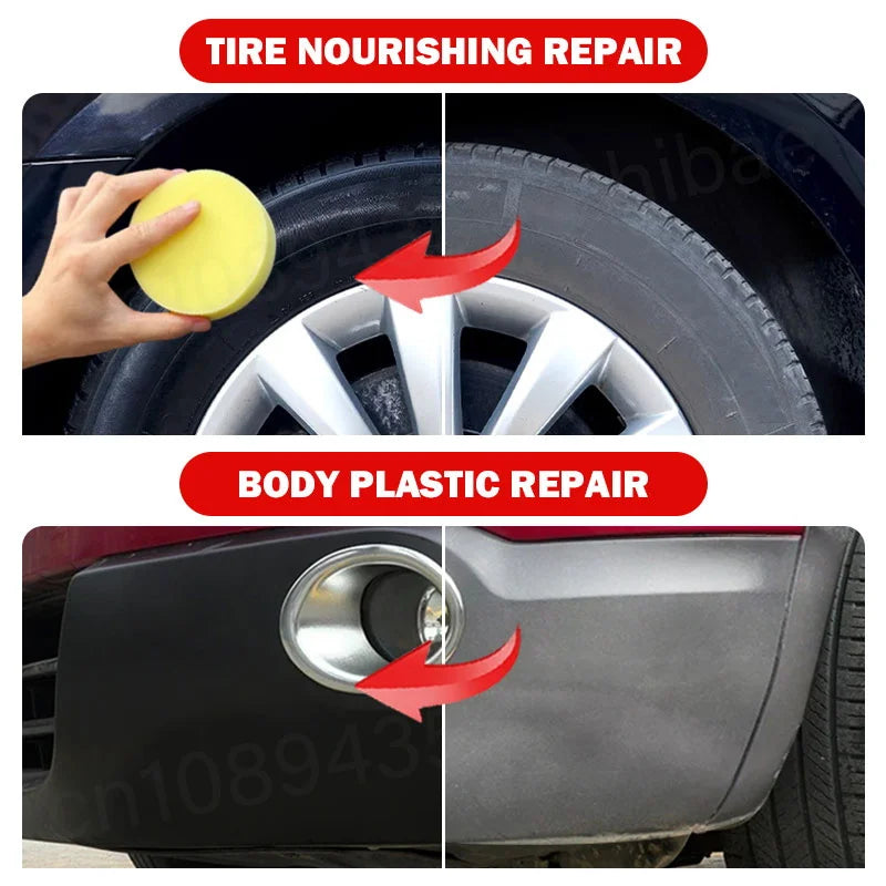 30g Tire Coating Wax Car Tire Retreading and Film Plating Cream Tire Shine Coating Wax Auto Rubber Parts Shiny Paste Anti-Aging