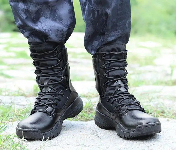 Men's Boots Comfortable Breathable Wear-Resistant Non-slip Outdoor Field Training Boots Spring and Autumn shoes Large Size 38 46