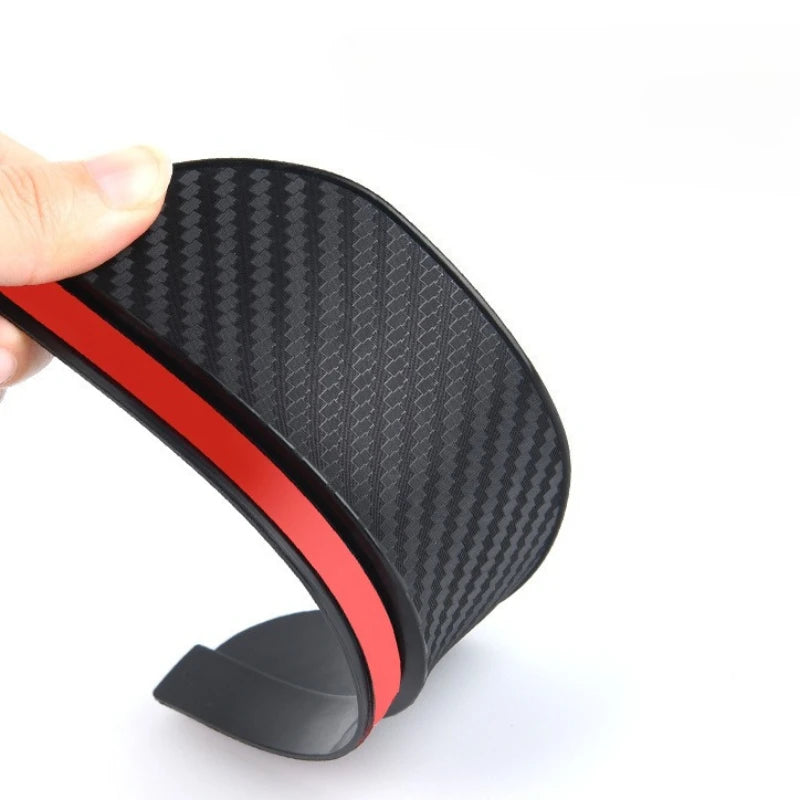 2Pcs Carbon Fiber Car Rearview Mirror Rain Shield, Flexible Eyebrow Protector Rain Cover