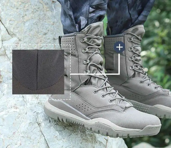 Men's Boots Comfortable Breathable Wear-Resistant Non-slip Outdoor Field Training Boots Spring and Autumn shoes Large Size 38 46
