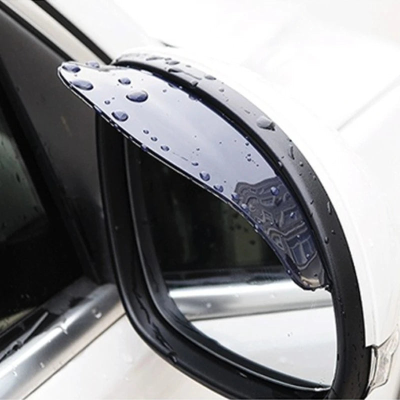 2Pcs Carbon Fiber Car Rearview Mirror Rain Shield, Flexible Eyebrow Protector Rain Cover