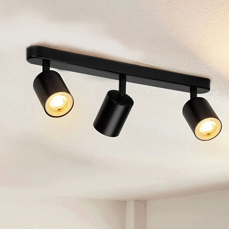 Modern GU10 LED Study Ceiling Lights Kitchen Fixtures Dining Room Background Decoration Lampshade Adjustable Stairs Aisle Lamp