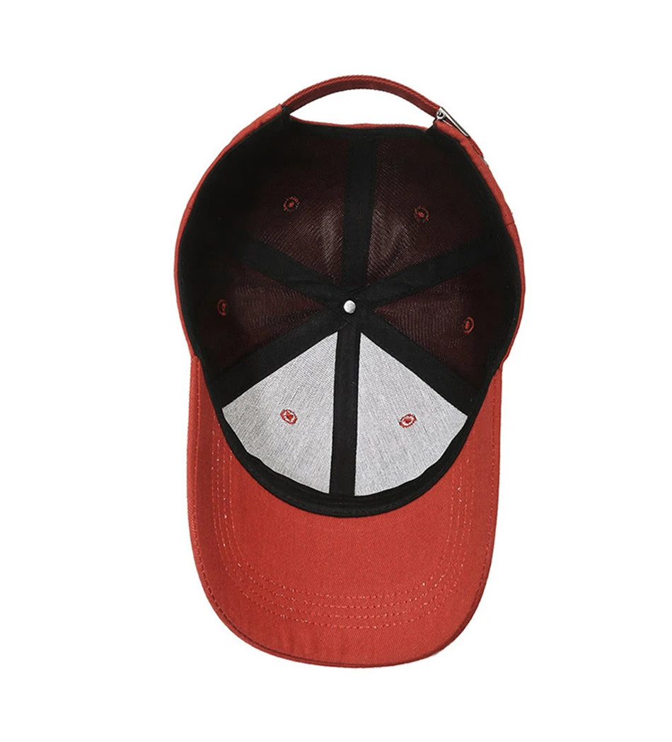 FS Stylish Orange Red Baseball Cap For Men Luxury Brand Small Letter Women Trucker Hat Streetwear Hip Hop Caps Gorras Hombre