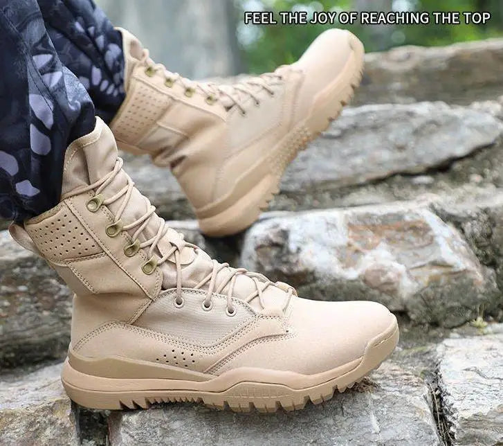 Men's Boots Comfortable Breathable Wear-Resistant Non-slip Outdoor Field Training Boots Spring and Autumn shoes Large Size 38 46