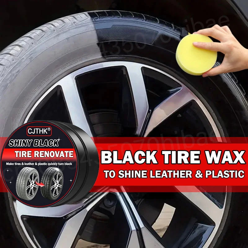 30g Tire Coating Wax Car Tire Retreading and Film Plating Cream Tire Shine Coating Wax Auto Rubber Parts Shiny Paste Anti-Aging