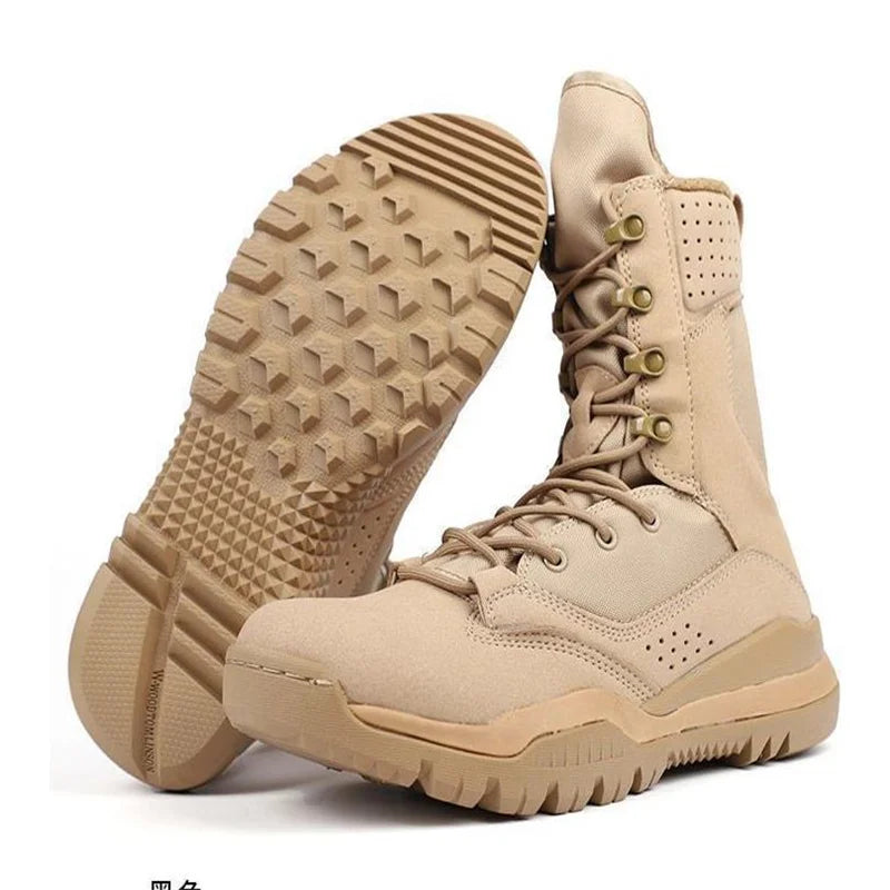 Men's Boots Comfortable Breathable Wear-Resistant Non-slip Outdoor Field Training Boots Spring and Autumn shoes Large Size 38 46